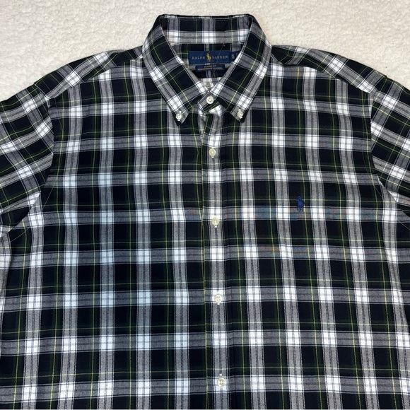 Polo Ralph Lauren Men Green Plaid Performance Flannel Shirt - Picture 3 of 11